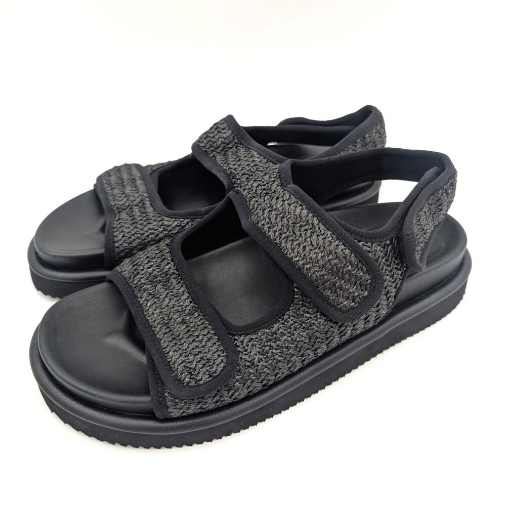 ABound Chance Platform Sandal Women's Hook & Loop Black Size US9.5M EU40